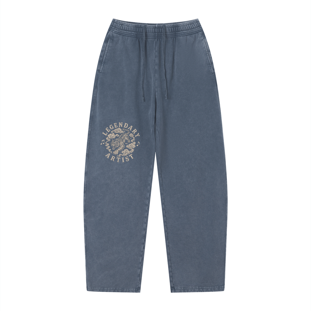 LEGENDARY ARTIST — The Tiger Collection Unisex Vintage Wash Loose Sweatpants