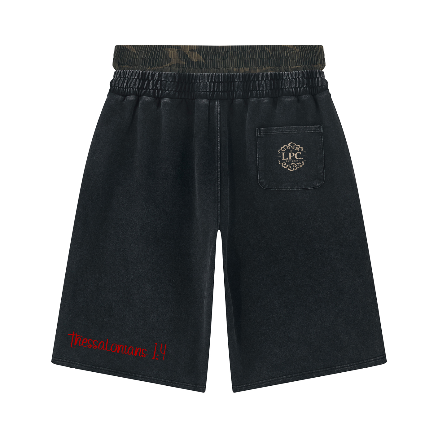LEGENDARY ARTIST — The Tiger Collection Unisex Vintage Wash Distressed Wide Leg Shorts