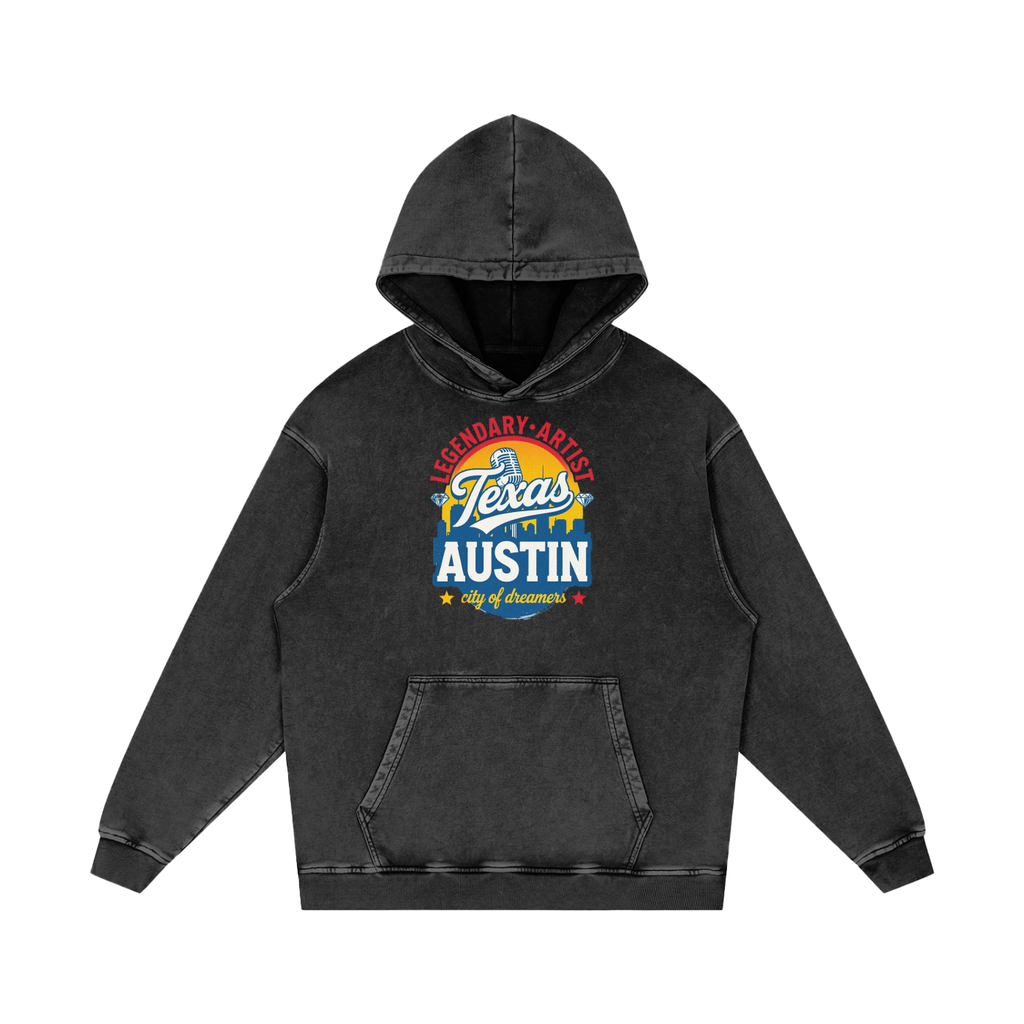 Legendary Artist - Austin - Snow Washed Loose Cotton Hoodie